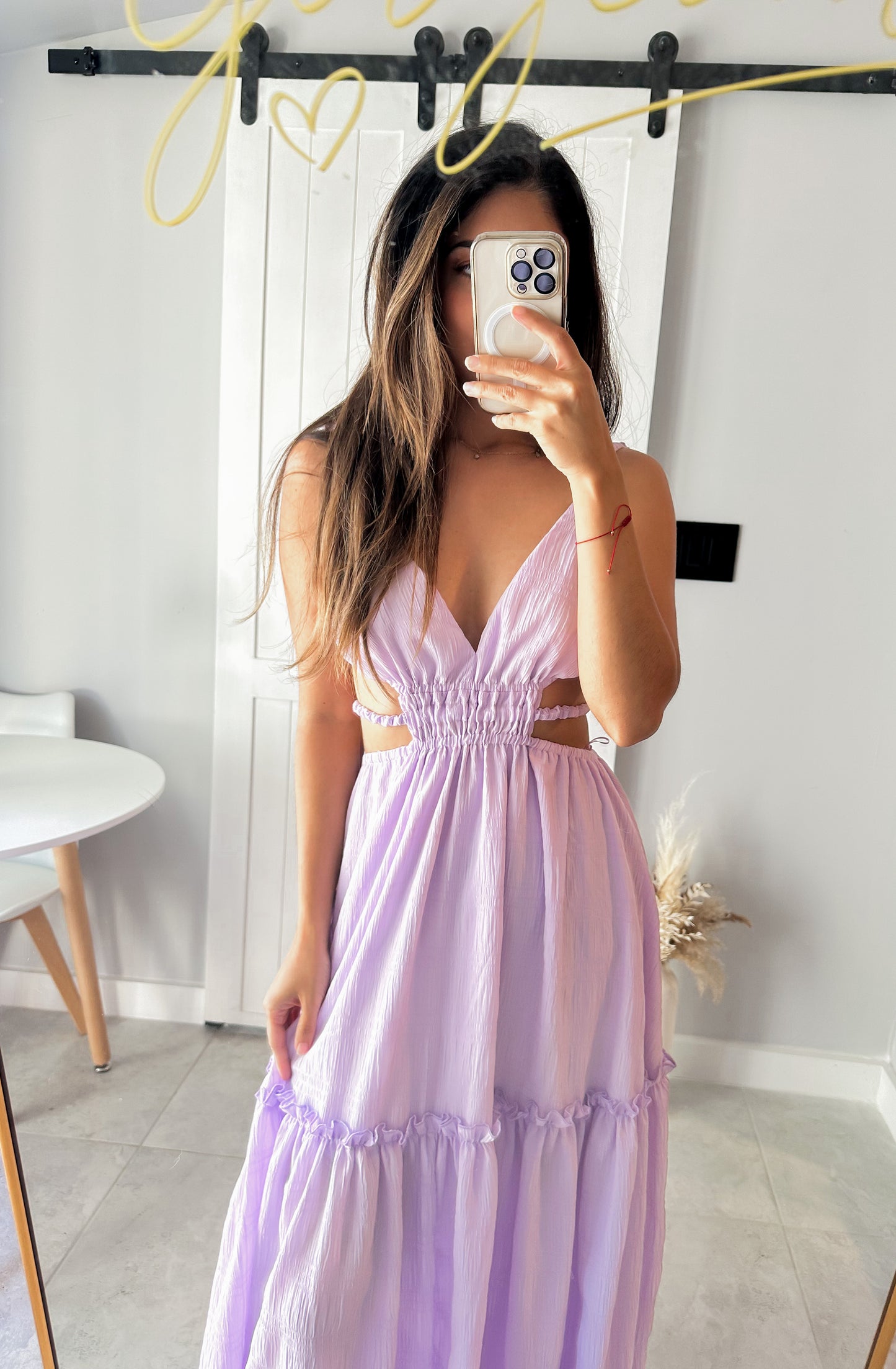 Lavender Haze Cutout Maxi Dress